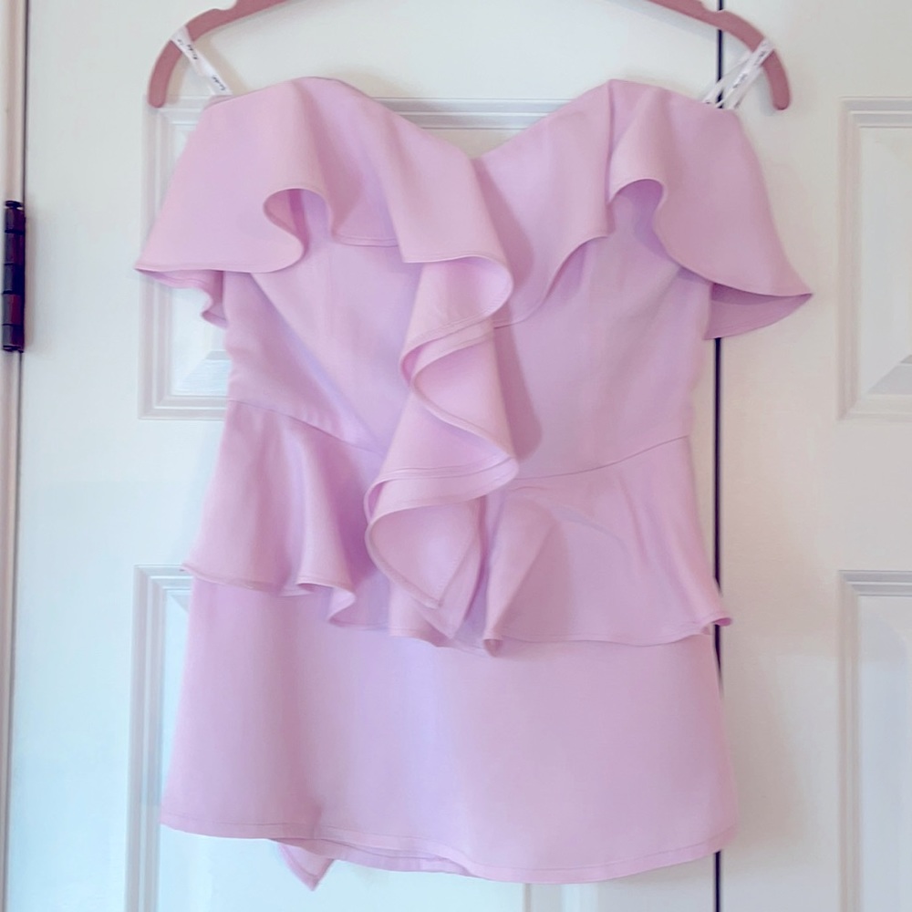 Bardot strapless Top Lilac US size 6 NWT